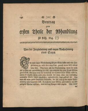 Beytrag zum ersten Theile der Abhandlung