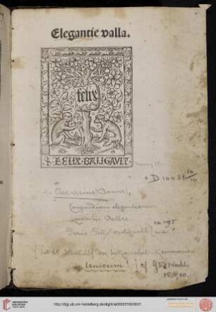 Compendium Elegantiarum Laurentii Vallae