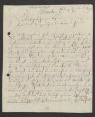Brief von Ernst Wilhelm Martius an Johann Jacob Kohlhaas