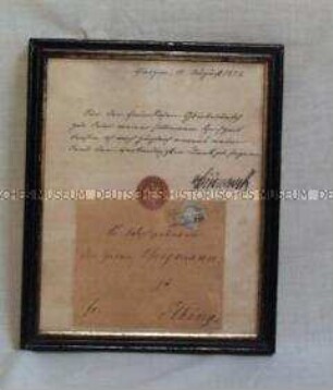 Handschriftlicher Brief Otto von Bismarcks