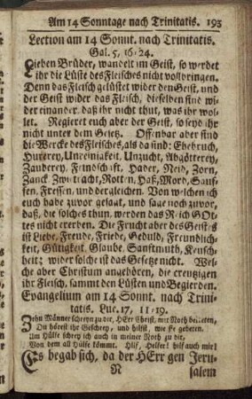 Lection am 14 Sonnt. nach Trinitatis