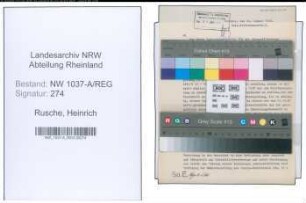 Entnazifizierung Heinrich Rusche , geb. 00.00.0000 ()