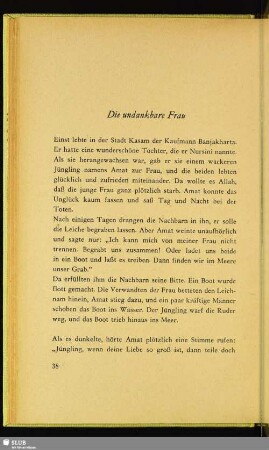 Die undankbare Frau
