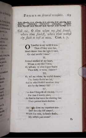 Tell me, O thou whom my soul loveth, where thou feedest, where thou makest thy flock to rest at noon. Cant. i. 7.