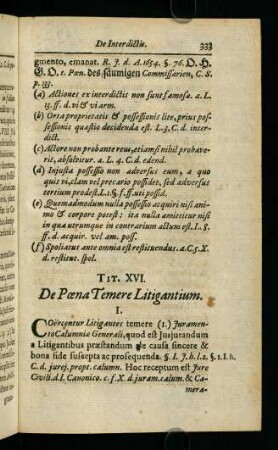 333-360, Tit. XVI. De Poena Temere Litigantium - Tit. XVIII. De Publicis Judiciis