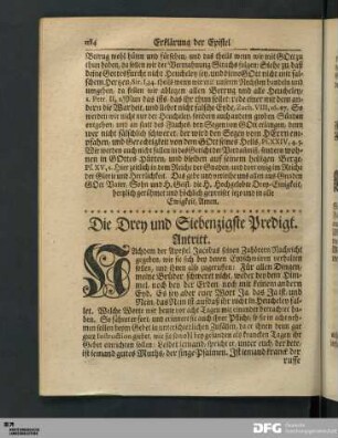 Die Drey und Siebenzigste Predigt.