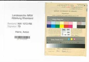 Entnazifizierung Anton Harre , geb. 19.11.1885 (Landwirt)