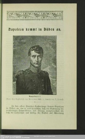 Napoleon kommt in Düben an