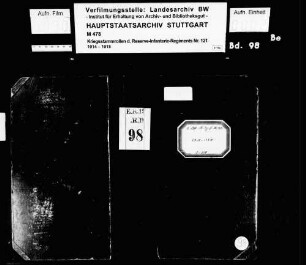 Kriegsstammrolle des 1. Landsturm-Rekrutendepots