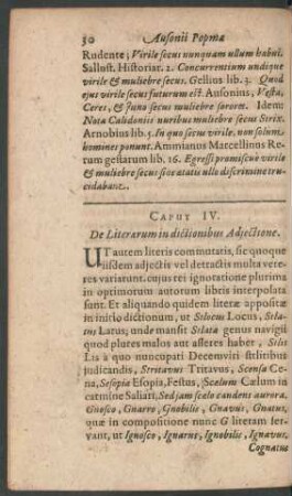 Caput IV. De Literarum in dictionibus Adjectione.
