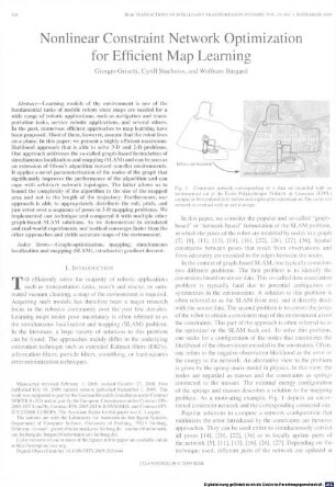 Nonlinear constraint network optimization for efficient map learning