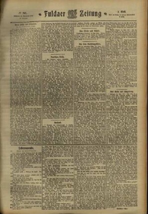 Zweite Ausgabe vom Mittwoch, den 15. November 1911.