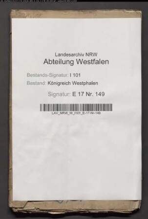 Revenuenetats der Dignitäten des aufgehobenen Domkapitels Paderborn