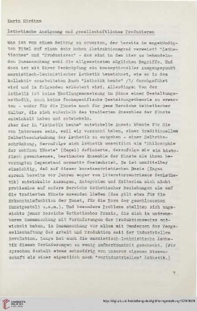 2: Ästhetische Aneignung und gesellschaftliches Produzieren