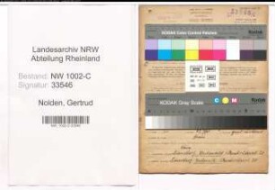 Entnazifizierung Gertrud Nolden, geb. 26.10.1884 (Kaufm.Angest.)