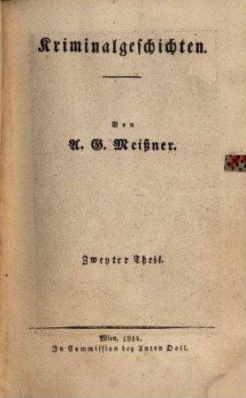 Kriminalgeschichten, 2