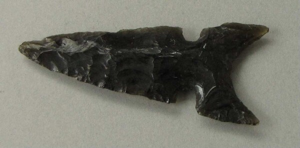 Spearhead made from obsidian