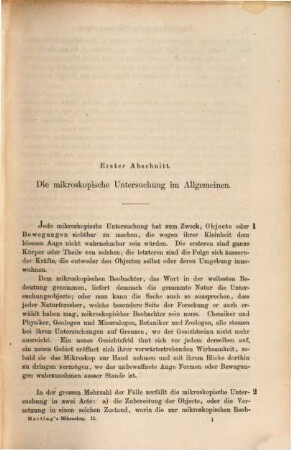 Das Mikroskop : Theorie, Gebrauch, Geschichte und gegenwärtiger Zustand desselben, 2. Gebrauch des Mikroskopes und Behandlung mikroskopischer Objecte