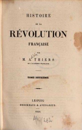 Histoire de la Révolution française. 2