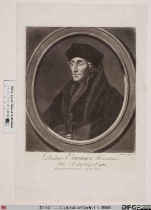 Bildnis Desiderius Erasmus, gen. Erasmus von Rotterdam