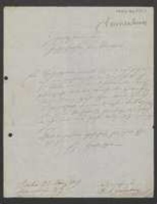 Brief von Albert Sonnenburg an Unbekannt