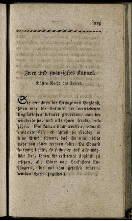 Zwey und zwanzigstes Kapitel. Düstre Nacht des Todtes.