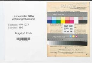 Entnazifizierung Erich Burgdorf , geb. 15.06.1910 (Polizist)
