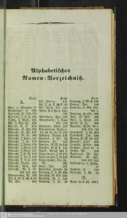 Alphabetisches Namen-Verzeichniß