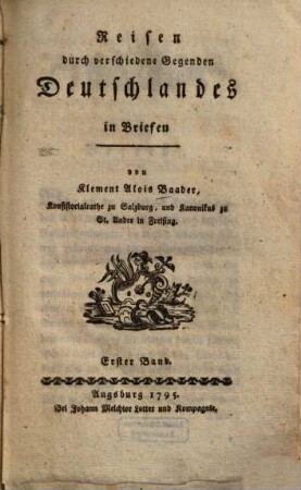 Reisen durch verschiedene Gegenden Deutschlandes in Briefen, 1