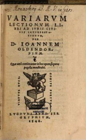 Variarvm Lectionvm Libri Ad Ivris Civilis Interpretationem