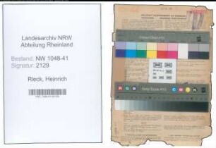 Entnazifizierung Heinrich Rieck , geb. 12.08.1896 (Polizist)