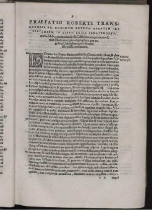 Praefatio Roberti Translatoris ad Dominvm Petrvm Abbatem ...