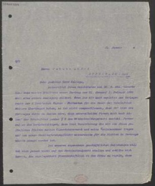 Brief an Johann André  : 31.01.1914