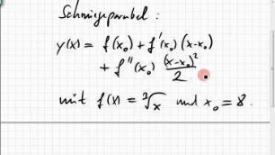 14A.1 kubische Wurzel mit Schmiegeparabel nähern, Taylor-Polynom