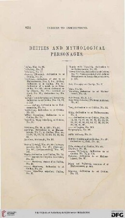 Deitis and Mythological Personages