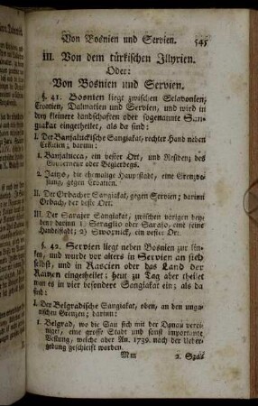 III. Von dem türkischen Illyrien. Oder von Bosnien und Servien. - V. Von Bulgarien und Romanien.