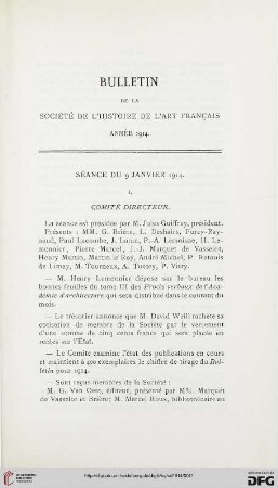 Séance du 9 janvier 1914