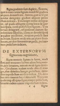 De Externorum signorum cognitione.