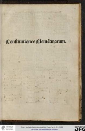 Constitutiones Clementinarum.