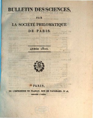 Bulletin. 1822