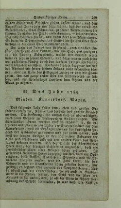 55. Das Jahr 1759. Minden. Kunersdorf. Maxen