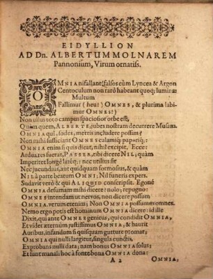 Eidyllion Georgi Remi J.U.D. Omnia inscriptum : Ad Dn. Albertum Molnar Pannonem