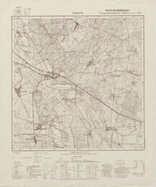 2551 Löcknitz, Topographische Karte 1:25000 (4cm - Karte)