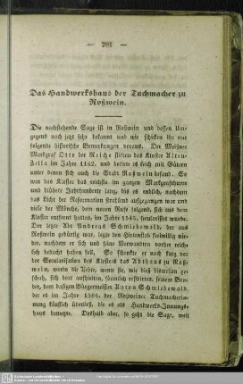 Das Handwerkshaus der Tuchmacher zu Roßwein