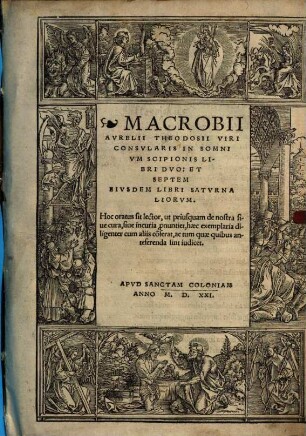 Macrobii Avrelii Theodosii Viri Consvlaris In Somnivm Scipionis Libri Dvo