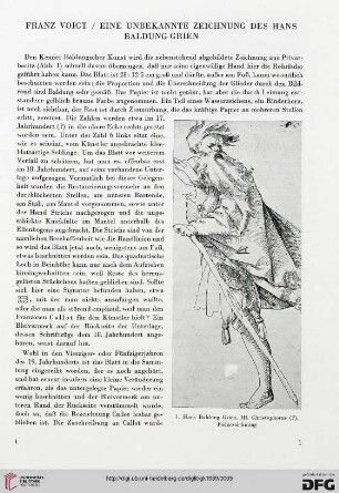 Eine unbekannte Zeichnung des Hans Baldung Grien