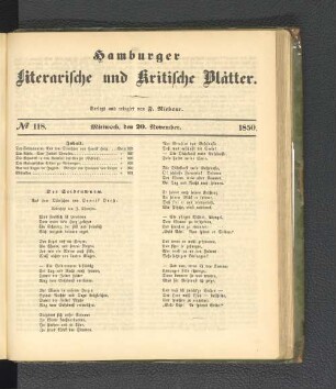 No. 118. 20. November 1850