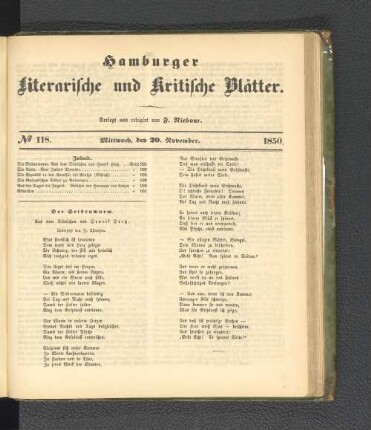 No. 118. 20. November 1850