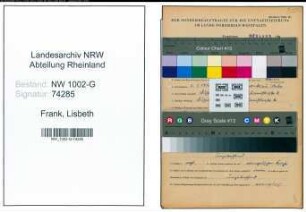 Entnazifizierung Lisbeth Frank, geb. 03.01.1916 ()