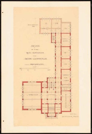 Gymnasium Berlin-Lichterfelde: Grundriss EG 1:200